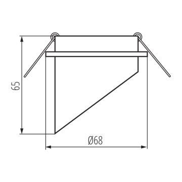 Einbaustrahler SPAG 35W schwarz/golden