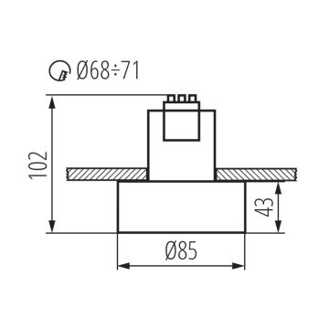 LED-Einbaustrahler MINI RITI 1xGU10/25W/230V schwarz/weiß