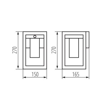 Outdoor-Wandleuchte mit Sensor VIMO 1xE27/15W/230V IP44