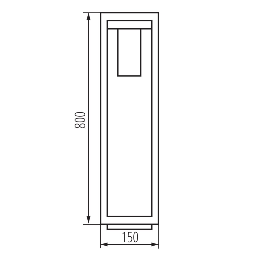 Außenleuchte VIMO 1xE27/15W/230V 80 cm IP44 kupfern