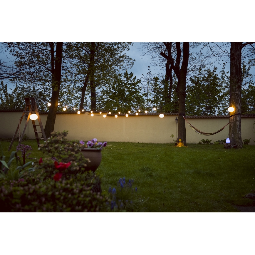 Dekorative LED-Outdoor-Kette GARLAND STONO 10xLED/10W/230V 6m IP67
