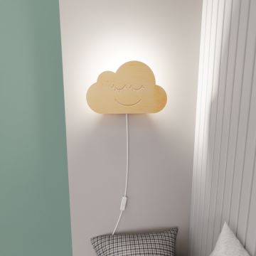 Kinder-Wandleuchte CLOUD 1xE14/10W/230V Wolke