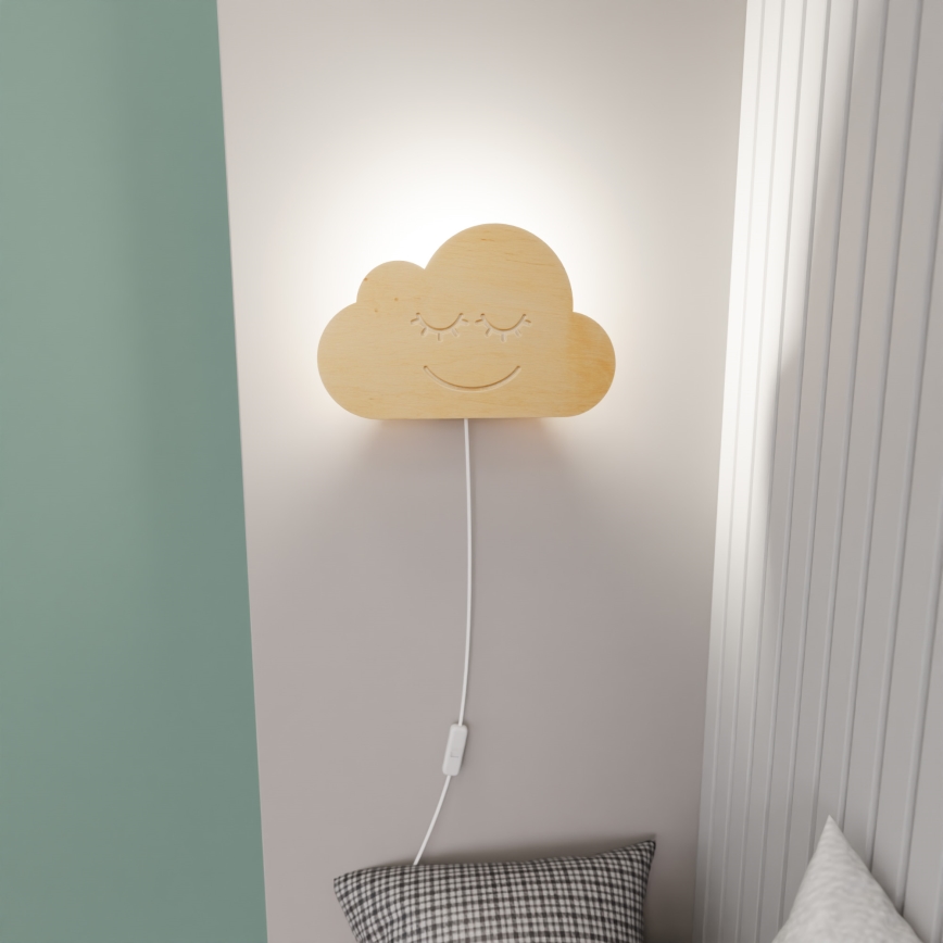 Kinder-Wandleuchte CLOUD 1xE14/10W/230V Wolke