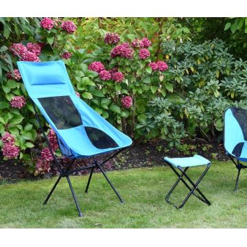 Klappbarer Campingstuhl blau 105 cm