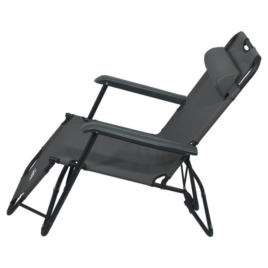Klappbarer und verstellbarer Stuhl anthrazit