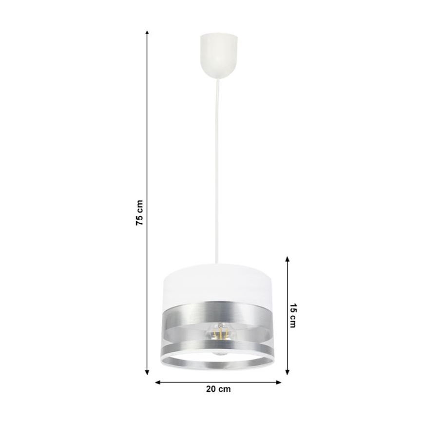 Kronleuchter an Kette MILO 1xE27/60W/230V silber