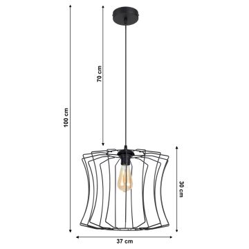 Kronleuchter an Schnur BEK 1xE27/60W/230V d. 37 cm