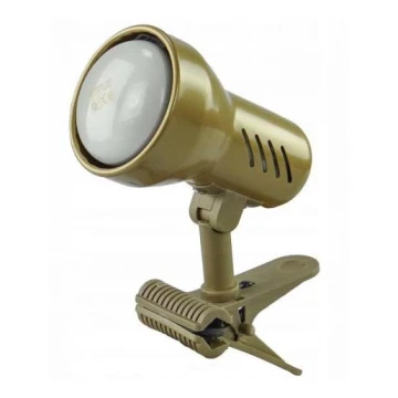 Lampe mit einem Clip KD 1xE27/24W/230V gold