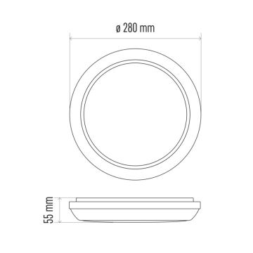 LED Außendeckenleuchte DORI LED/24W/230V IP54 rund