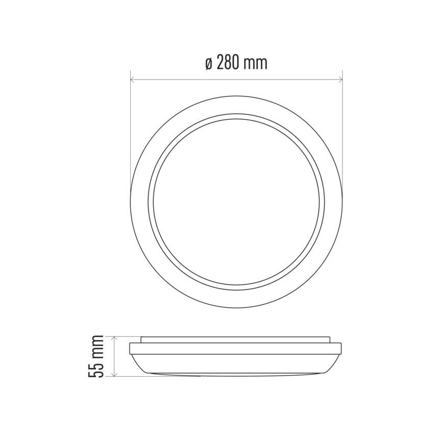 LED Außendeckenleuchte DORI LED/24W/230V IP54 rund