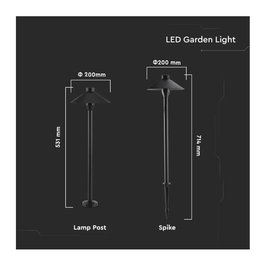 LED-Außenlampe GARDEN LED/7W/230V 3000K IP65