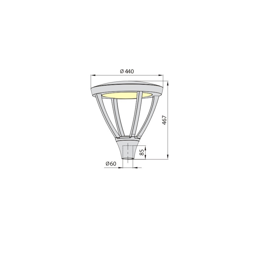 LED Außenlampe PARK PLUS LED/45W/230V 4000K