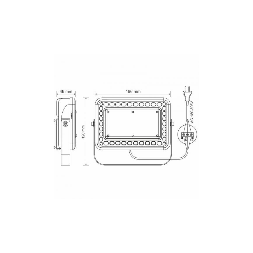 LED-Außenscheinwerfer PROFI LED/30W/180-305V IP65