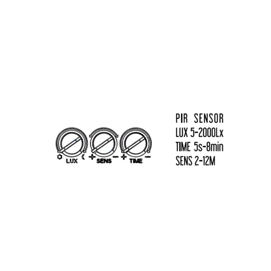 LED-Außenstrahler mit Sensor LED/24W/230V 3000/4000/6000K IP54 weiß