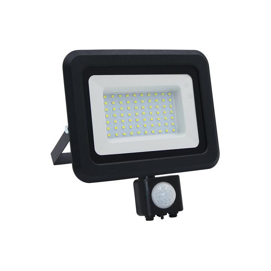 LED-Außenstrahler mit Sensor LED/50W/230V 4000K IP44 schwarz