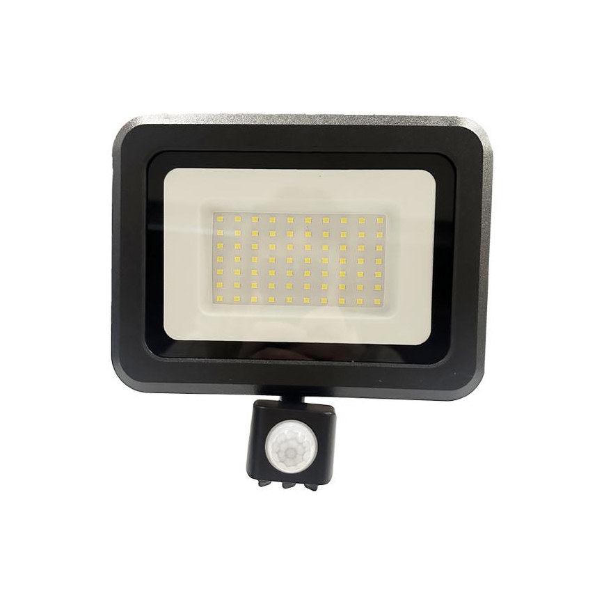 LED-Außenstrahler mit Sensor LED/50W/230V 4000K IP44 schwarz