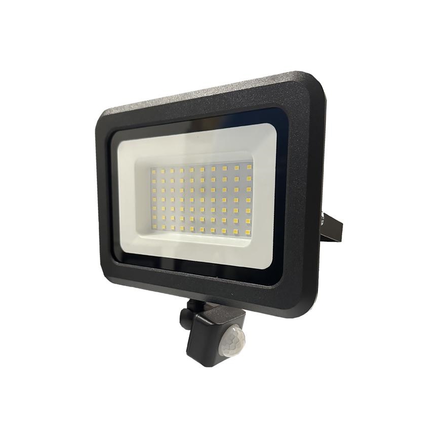 LED-Außenstrahler mit Sensor LED/50W/230V 4000K IP44 schwarz