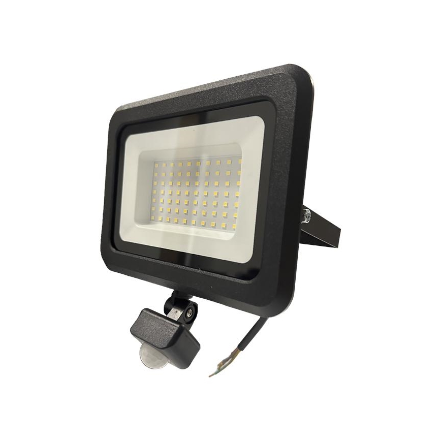 LED-Außenstrahler mit Sensor LED/50W/230V 4000K IP44 schwarz