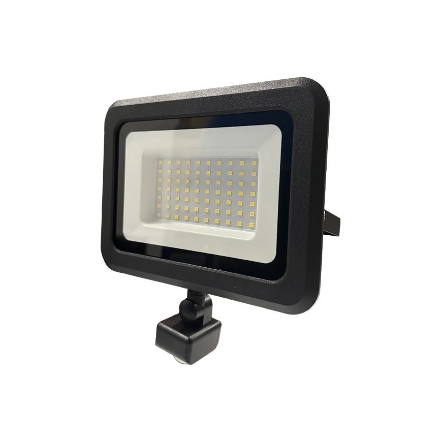 LED-Außenstrahler mit Sensor LED/50W/230V 4000K IP44 schwarz