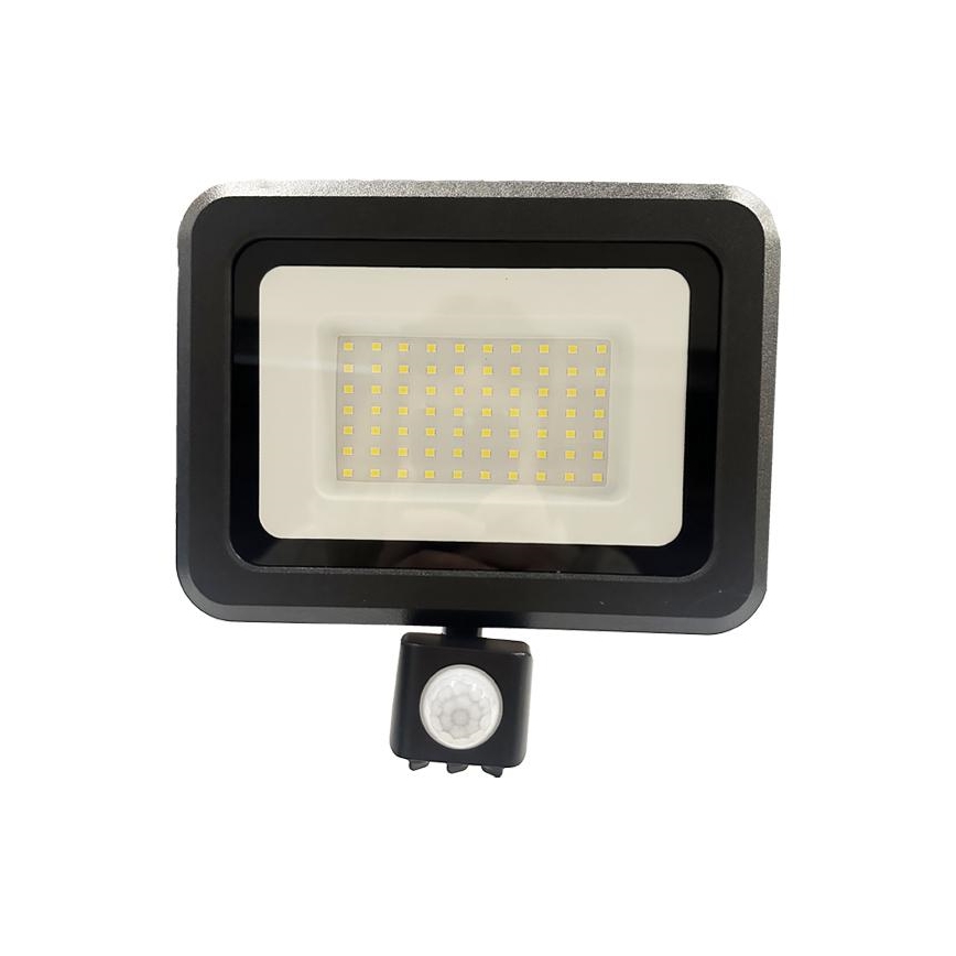 LED-Außenstrahler mit Sensor LED/50W/230V 4000K IP65 schwarz