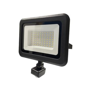 LED-Außenstrahler mit Sensor LED/50W/230V 4000K IP65 schwarz