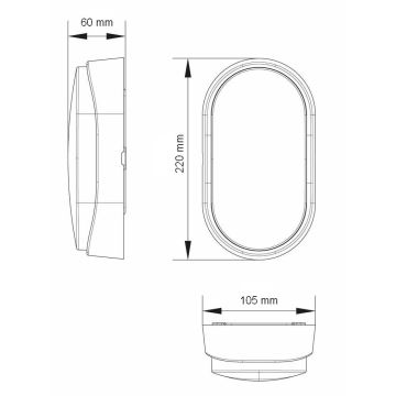 LED-Außenwandleuchte mit Sensor LED/15W/230V 4000K IP65