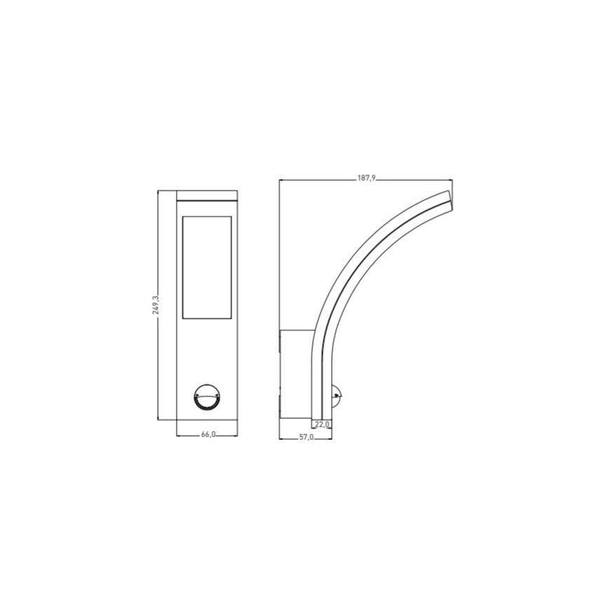 LED-Außenwandleuchte mit Sensor LED/15W/230V IP54