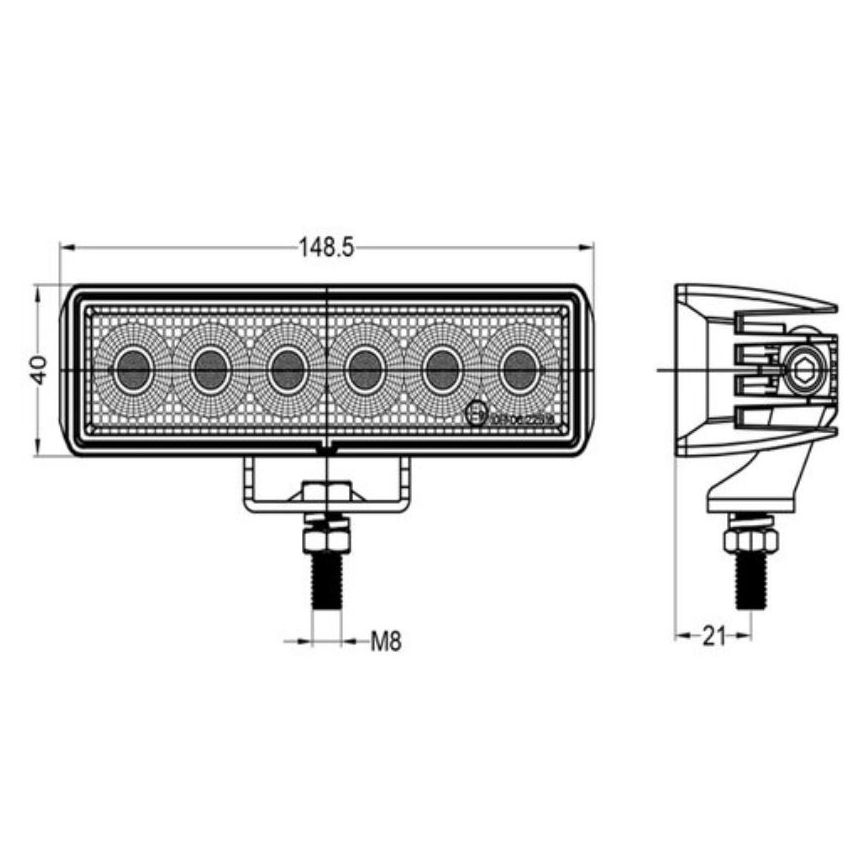 LED-Autoscheinwerfer OSRAM LED/24W/10-30V IP68 5700K