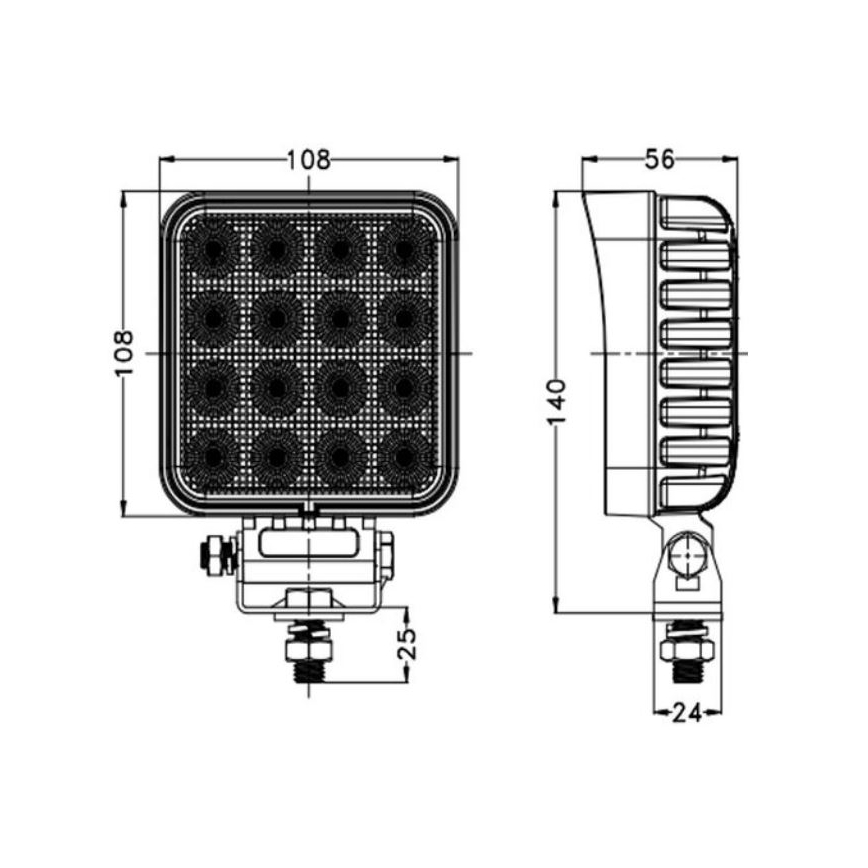 LED-Autoscheinwerfer OSRAM LED/64W/10-30V IP68 5700K