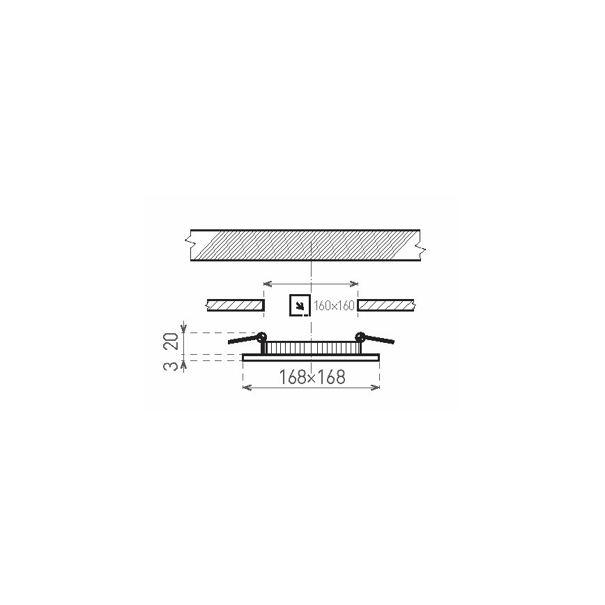 LED-Badezimmer-Einbauleuchte VEGA LED/18W/230V 2800K 22,5 cm IP44 Schnee weiß