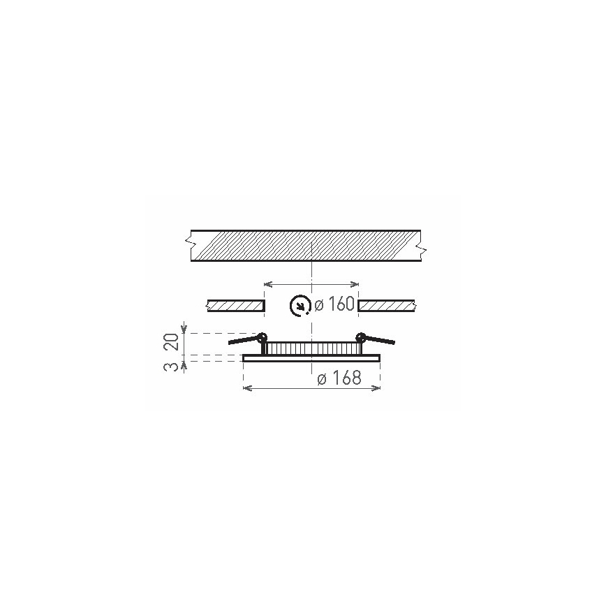 LED-Badezimmer-Einbauleuchte VEGA LED/18W/230V 2800K d 22,5 cm IP44 Schnee weiß