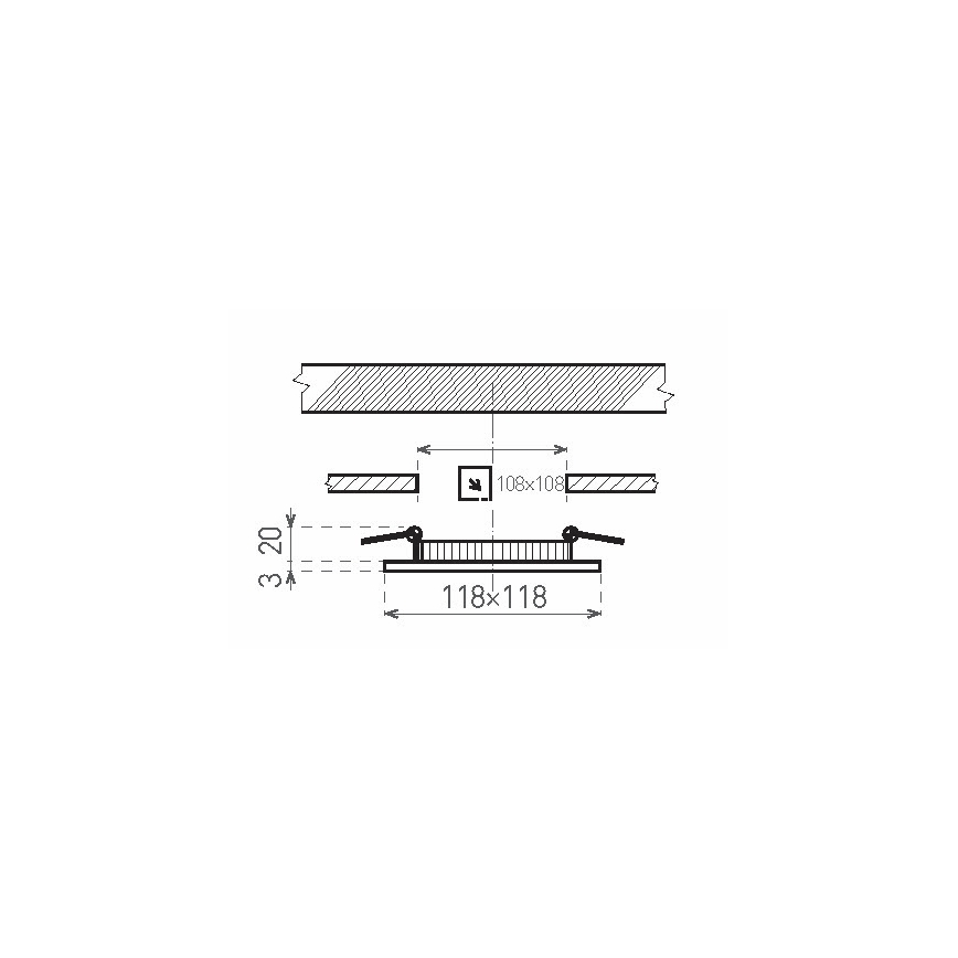 LED-Badezimmer-Einbauleuchte VEGA LED/6W/230V 3800K 11,8 cm IP44 schneeweiß