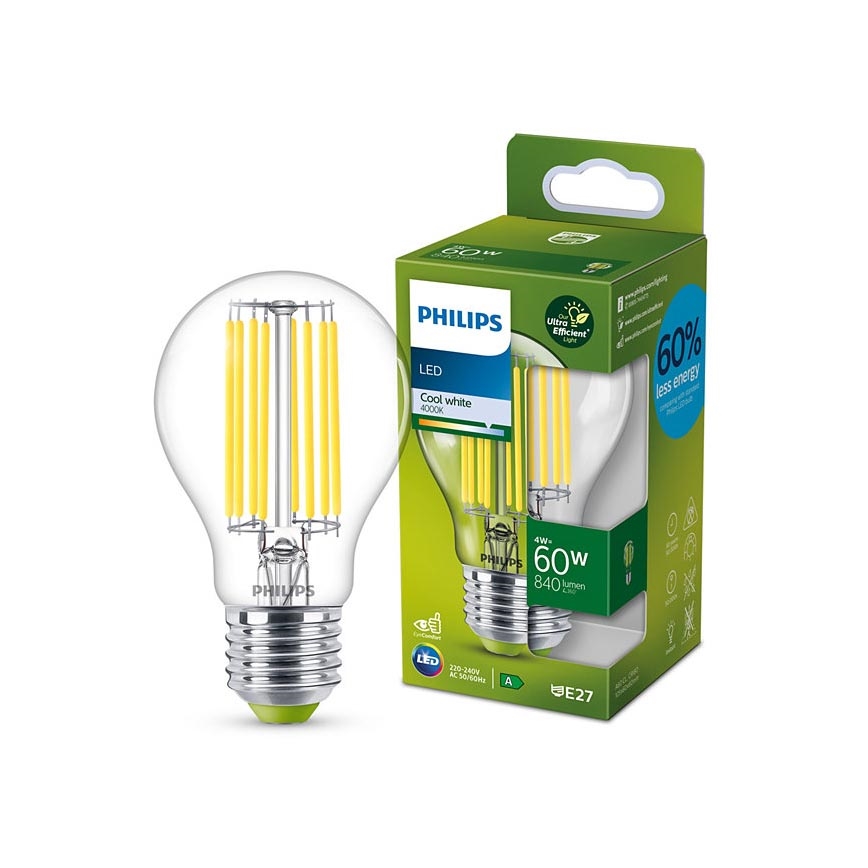 LED Birne VINTAGE Philips A60 E27/4W/230V 4000K