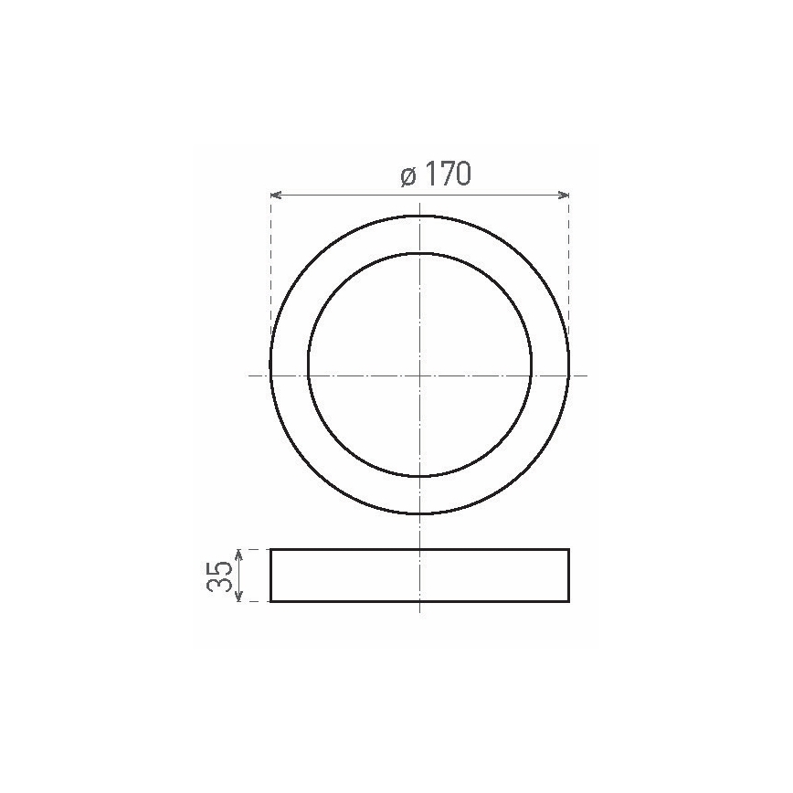 LED-Deckenleuchte FENIX LED/12W/230V 2800K d 17 cm