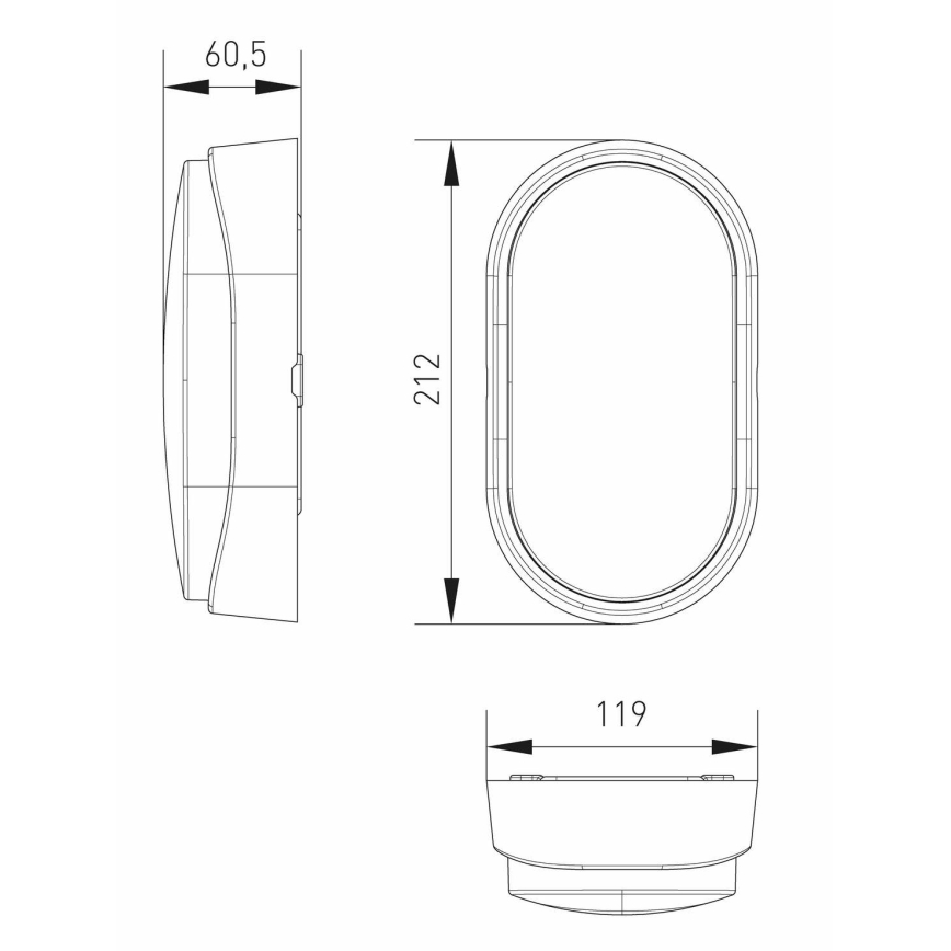 LED-Deckenleuchte für Außenbereiche mit Sensor LED/14W/230V IP54 schwarz