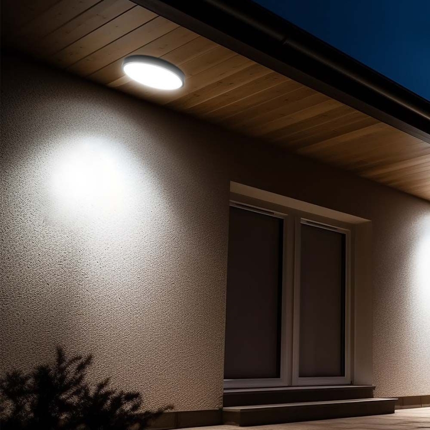 LED-Deckenleuchte für Badezimmer LED/24W/230V IP44 4000K d 29 cm schwarz