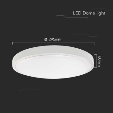 LED-Deckenleuchte für Badezimmer LED/24W/230V IP44 4000K d 29 cm weiß