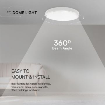 LED-Deckenleuchte für Badezimmer LED/36W/230V IP44 4000K d 35 cm weiß