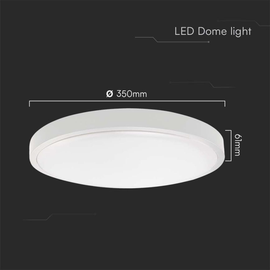 LED-Deckenleuchte für Badezimmer LED/36W/230V IP44 4000K d 35 cm weiß