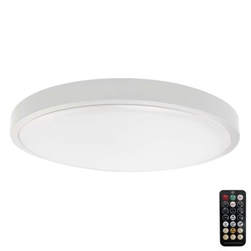 LED-Deckenleuchte für Badezimmer mit Sensor LED/18W/230V IP44 3000K d 29 cm weiß + Fernbedienung