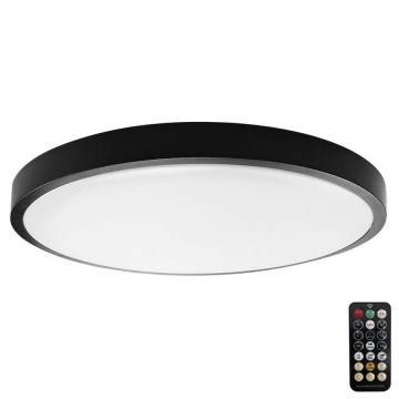 LED-Deckenleuchte für Badezimmer mit Sensor LED/36W/230V IP44 4000K d 42 cm schwarz + Fernbedienung