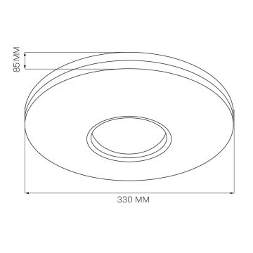 LED-Deckenleuchte fürs Badezimmer DETROIT LED/18W/230V d 33 cm IP44