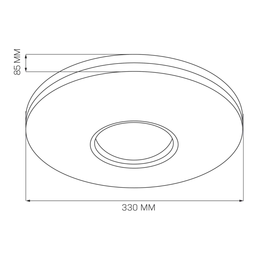 LED-Deckenleuchte fürs Badezimmer DETROIT LED/18W/230V d 33 cm IP44