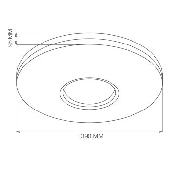 LED-Deckenleuchte fürs Badezimmer DETROIT LED/24W/230V d 39 cm IP44