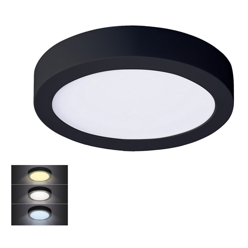 LED-Deckenleuchte LED/12W/230V 3000/4000/6000K schwarz rund