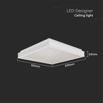 LED-Deckenleuchte LED/18W/230V 4000K 35x35 cm weiß