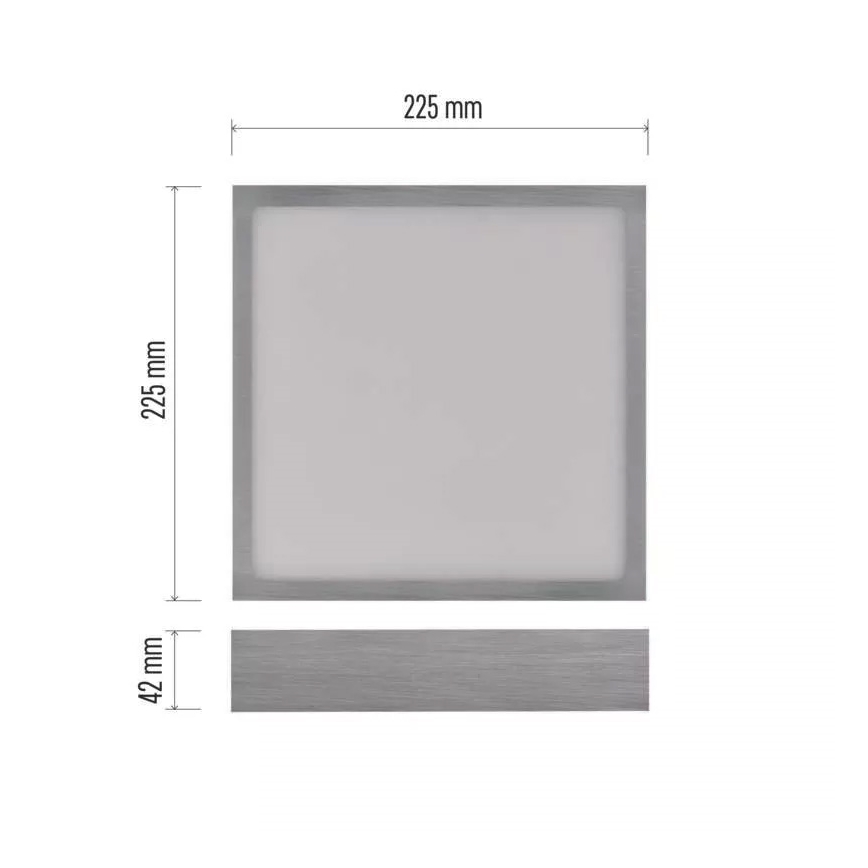 LED-Deckenleuchte NEXXO LED/21W/230 3000/3500/4000K 22,5x22,5 cm Chrom