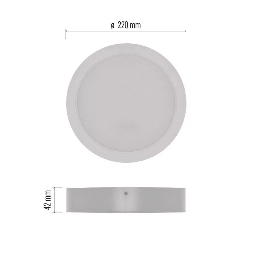 LED Deckenleuchte LED/24W/230V Durchschn. 22 cm weiß