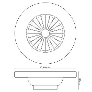 Dimmbare LED-Deckenleuchte mit Ventilator OPAL LED/48W/230V 3000-6500K + Fernbedienung