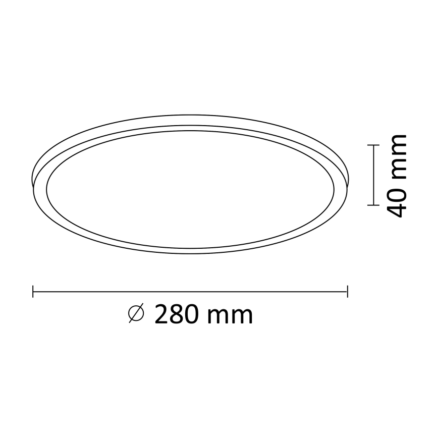 LED Deckenleuchte WOODY LED/15W/230V Durchschn. 28 cm